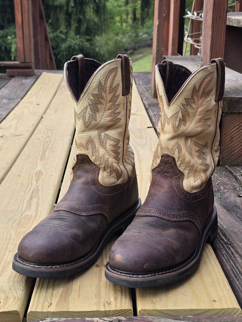 Justin  Western Workboots Men's Superintendent 11" Brown, Sawdust, Sz 11D